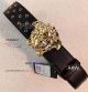 Perfect Replica Versace Gold Buckle And Multihole Black Leather Belt (2)_th.jpg